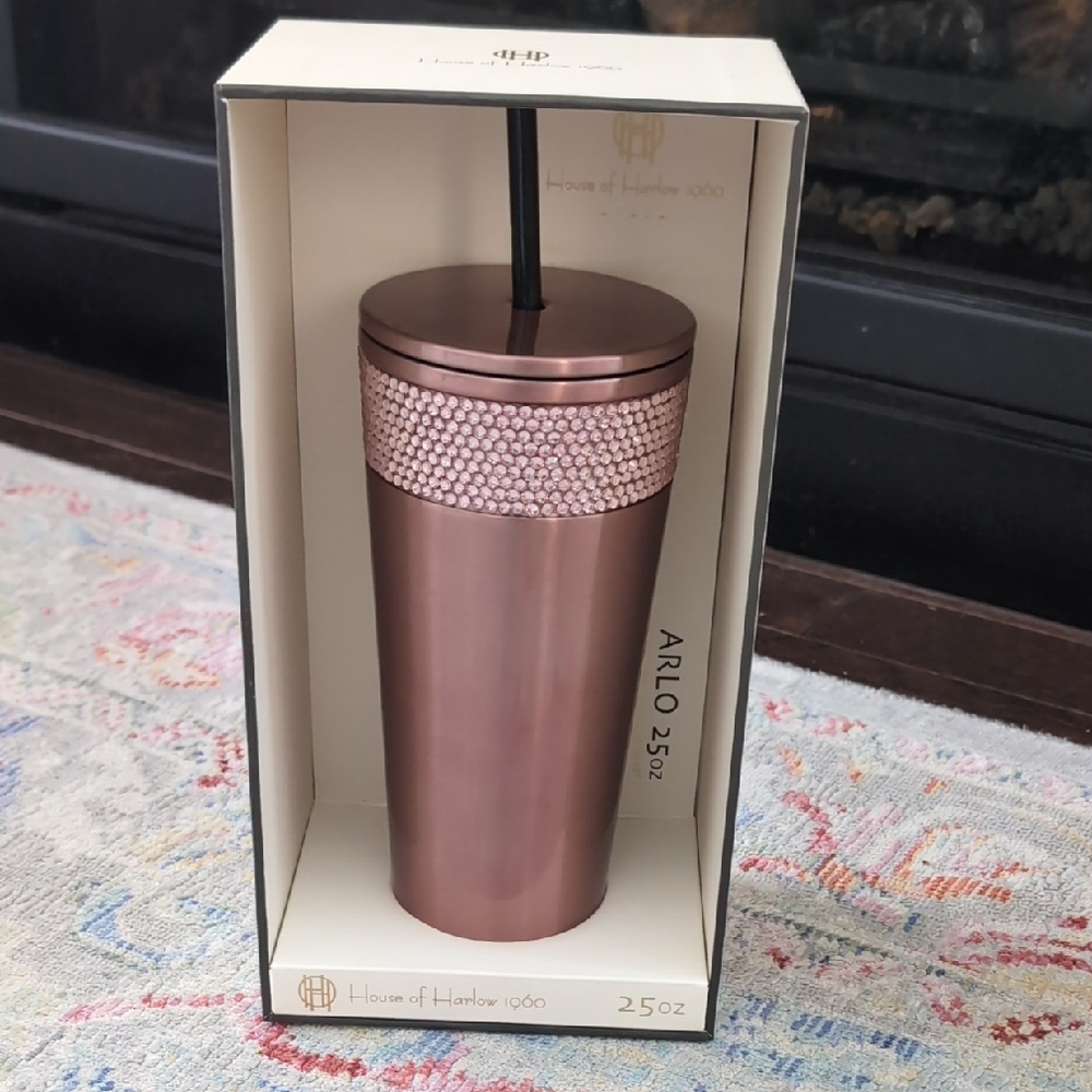 NIB House of Harlow 1960 Rose Gold Insulated Tumbler